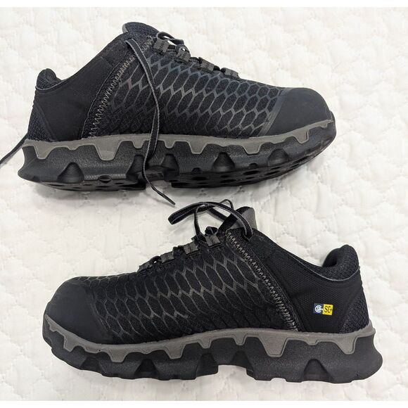 👟 Timberland PRO Alloy Toe Work Shoes Black - Size 9W 👟 - Picture 2 of 11
